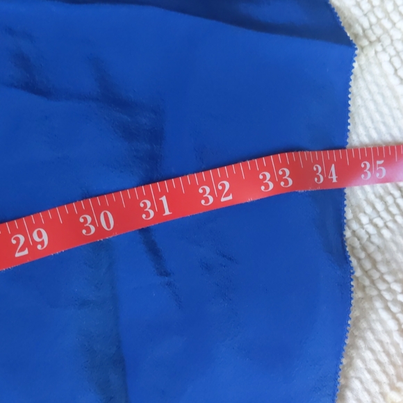 Wilfred Aritzia blue silk open back sleeveless stretch elastic waist mini dress - Picture 9 of 14